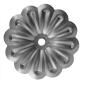 Preview: Zierblumen Rosette Ø120mm Zierrosette Stahl Zaunelement Ornament Blume